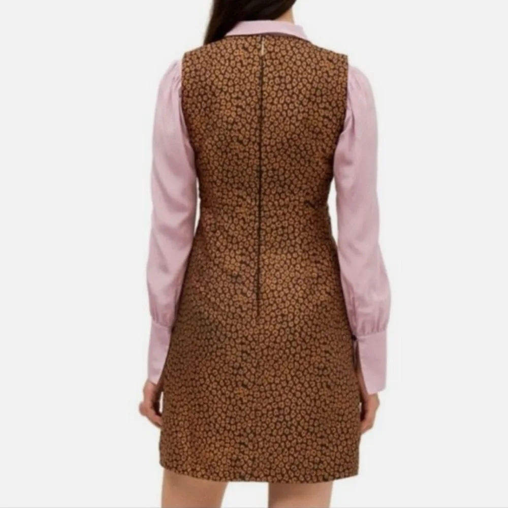 KATE SPADE Brown and Black Leopard-Print Mini Dress Women’s Size 8